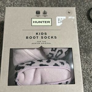 Hunter Kids Boot Socks - Light Pink and Black